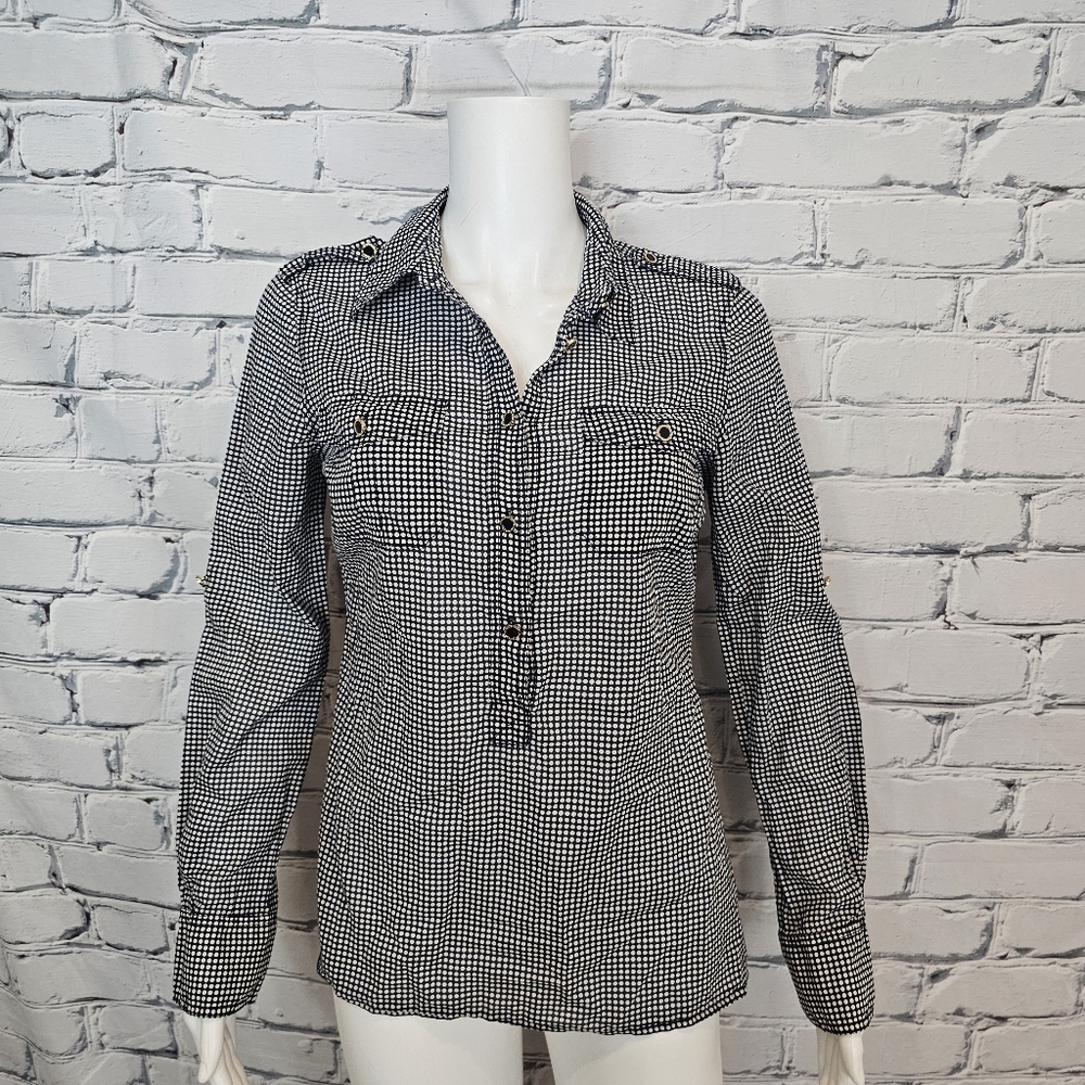 Tory Burch Cotton Dot Button Front Shirt